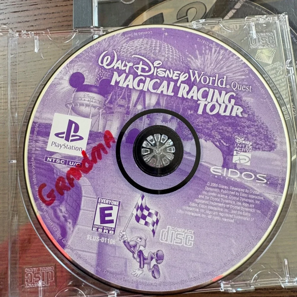 Sony PS1 Lot 2 Video Games Disney World Quest & Gran Turismo TESTED WORKING